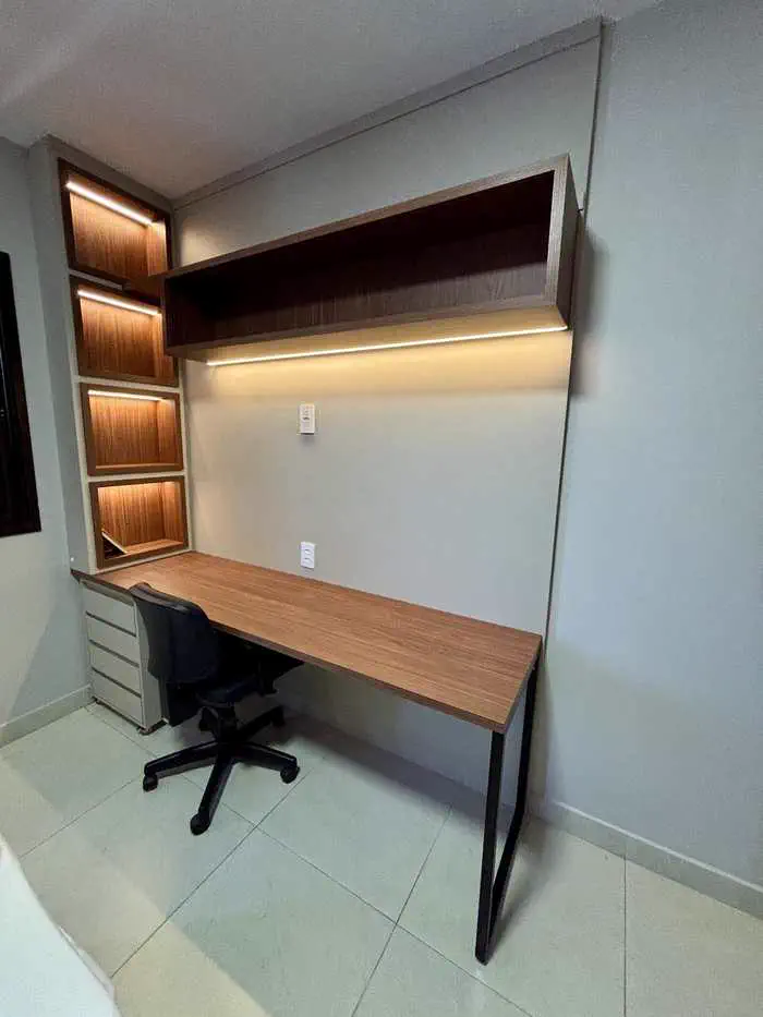Home office planejado em Uberlândia — Pontual Móveis
